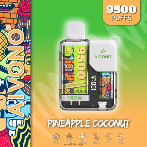 Vape Mate - Aivono AIM TANK 9500 P040XH40 ananas hindistan cevizi