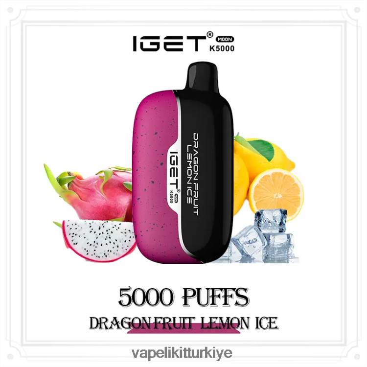 Vape Mate - IGET Moon k5000 0DN8FR20 ejder meyvesi limonlu buz