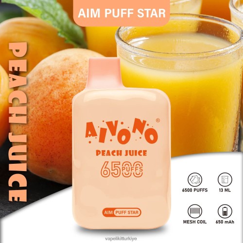 Vape Pen - Aivono AIM PUFF STAR 6500 P040XH289 şeftali suyu