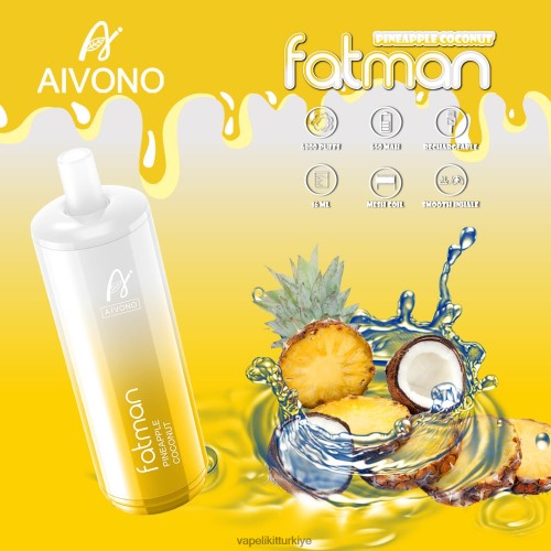 Vape Pen - Aivono FATMAN 6800 P040XH29 ananas hindistan cevizi