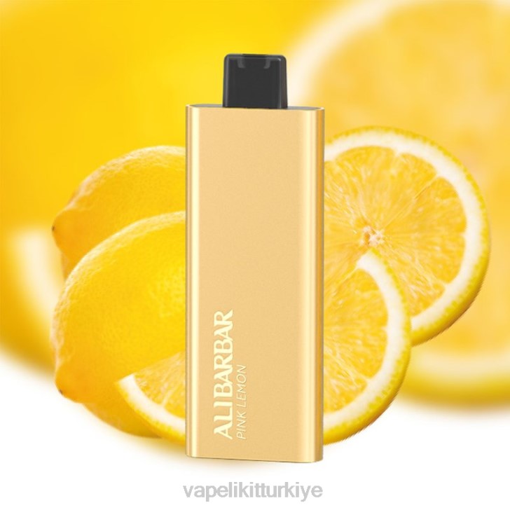 Vape Pen - Alibarbar Pandora 7000 tek kullanımlık elektronik sigara pembe limon PRP259