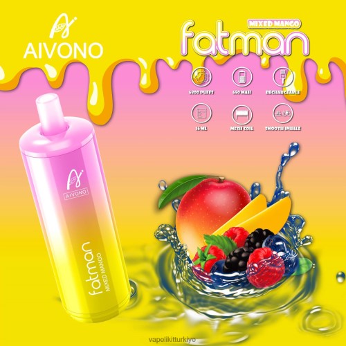 Vape Türkiye - Aivono FATMAN 6800 P040XH26 karışık mango
