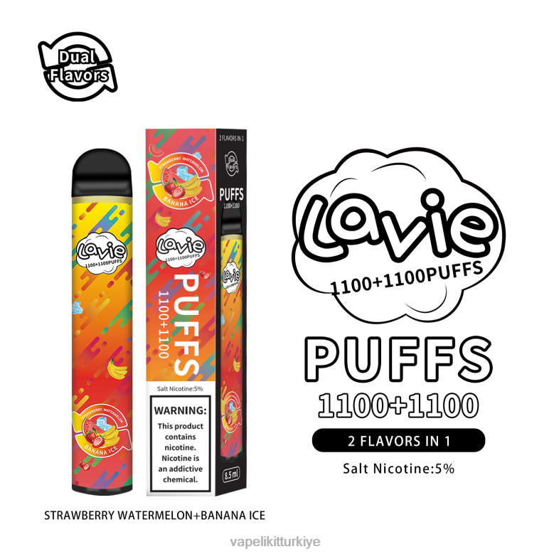 Vape Mate - LAVIE BAR Switch 2200 nefes çilekli karpuz/muzlu buz R4480295