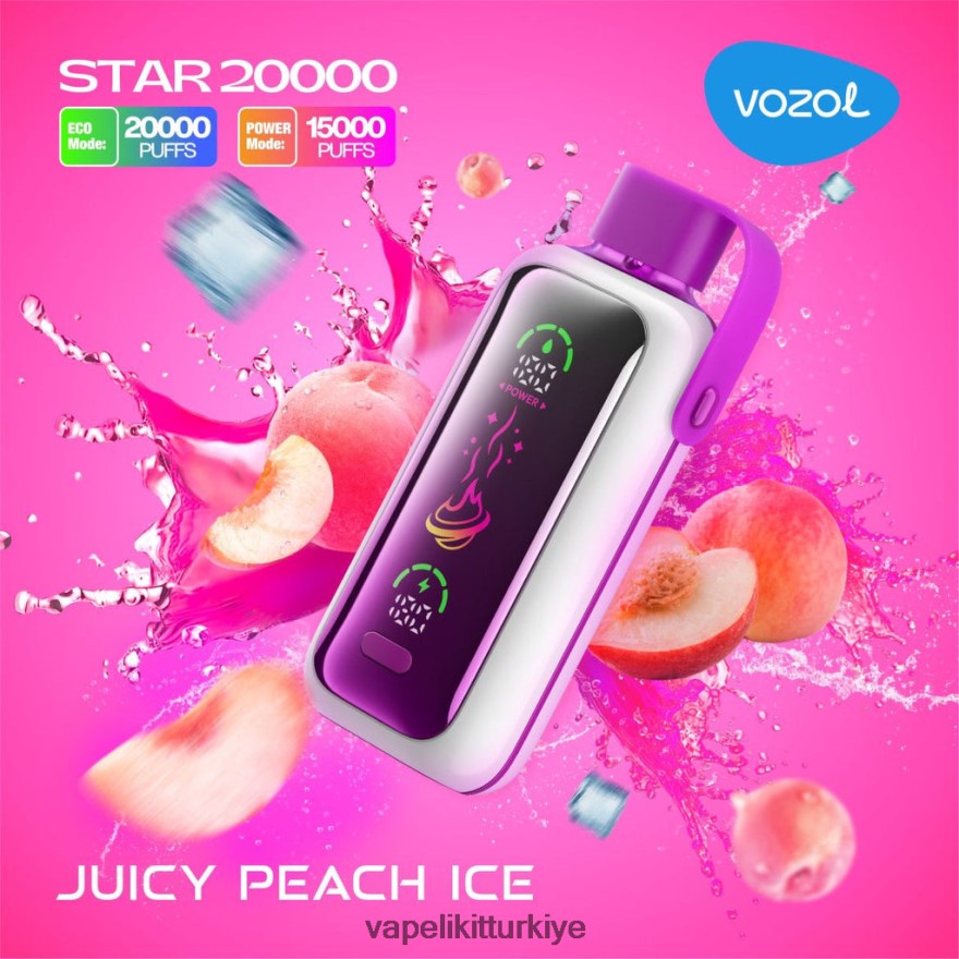 Vape Mate - VOZOL STAR 20000 60BP8410 sulu şeftalili buz