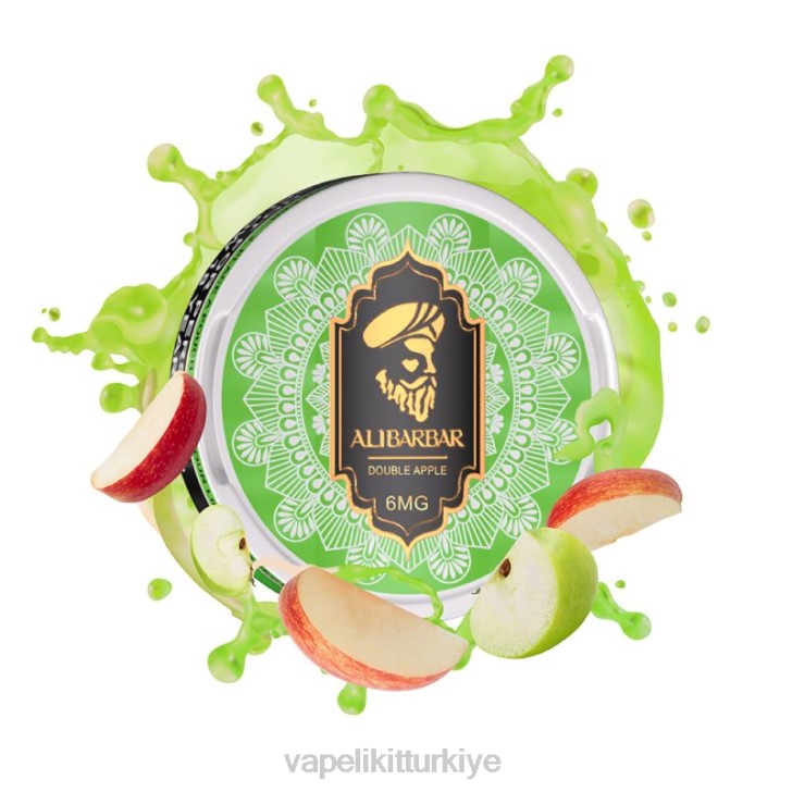 Vape Türkiye - Alibarbar nikotin torbalar çift ​​elma PRP296