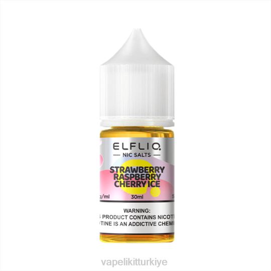 Vape Elektronik Sigara - ELFBAR ELFLIQ Nic Tuz 30ml Çilek ahududu kiraz buzu JV8632