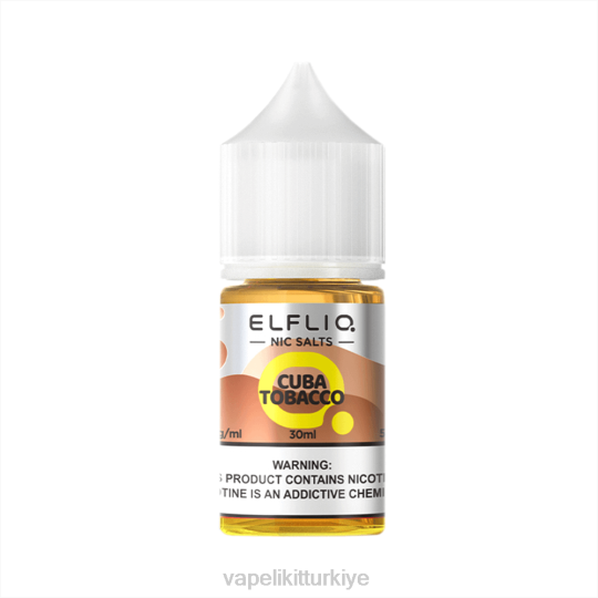Vape Türkiye - ELFBAR ELFLIQ Nic Tuz 30ml Küba tütün JV8616