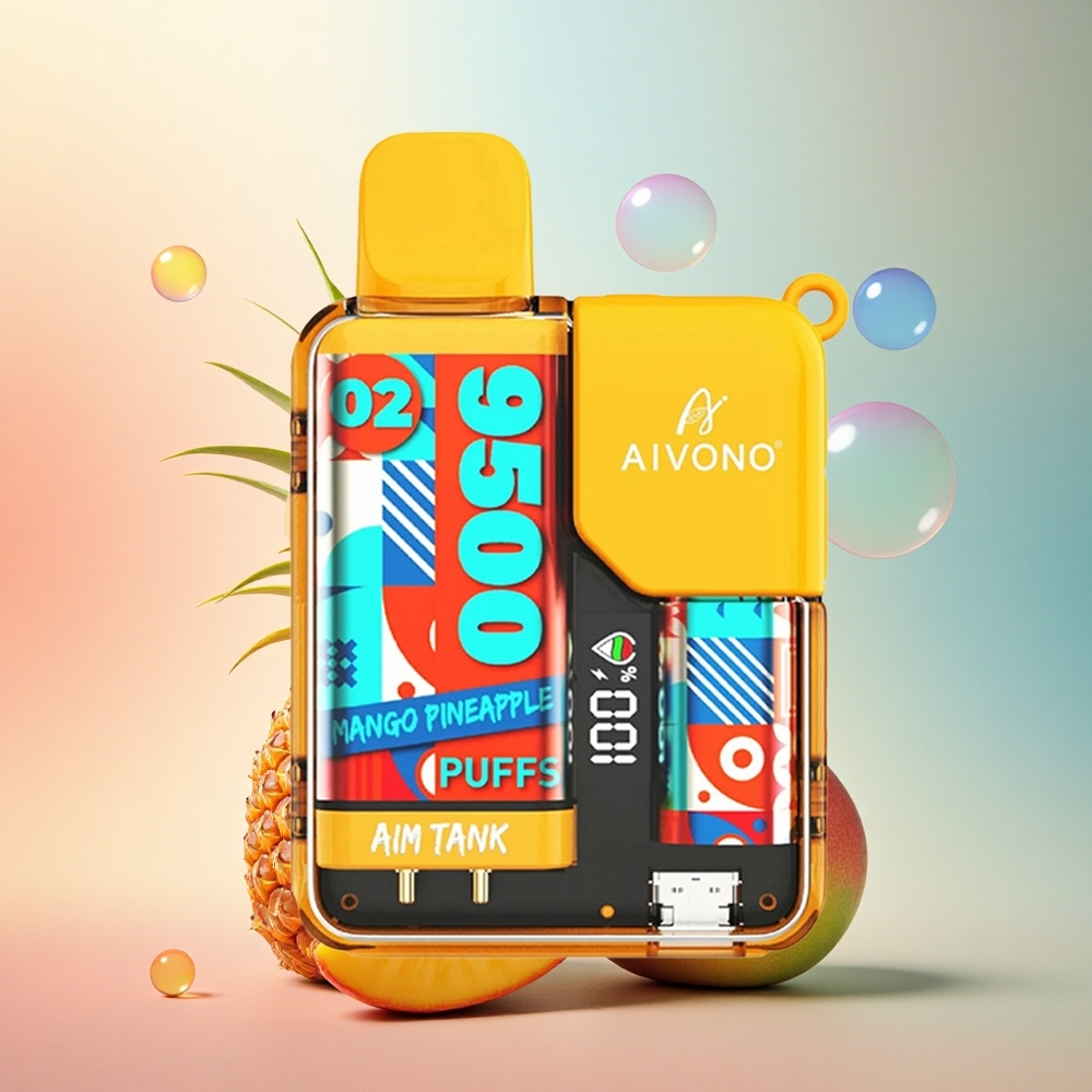 Aivono Aim Tank 9500 Ananas Mango 650mAh %3 Nikotin